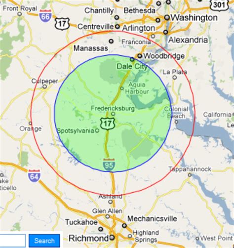 Fredericksburg, VA Service Areas